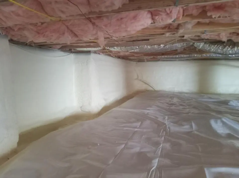 Crawl space encapsulation with closed-cell spray foam for Attic Insulation in Pequea
